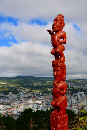 A cool totem pool atop Mount Victoria